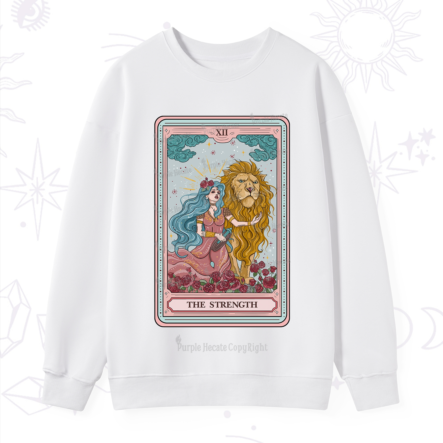 Purplehecate The Strength Tarot Sweatshirt
