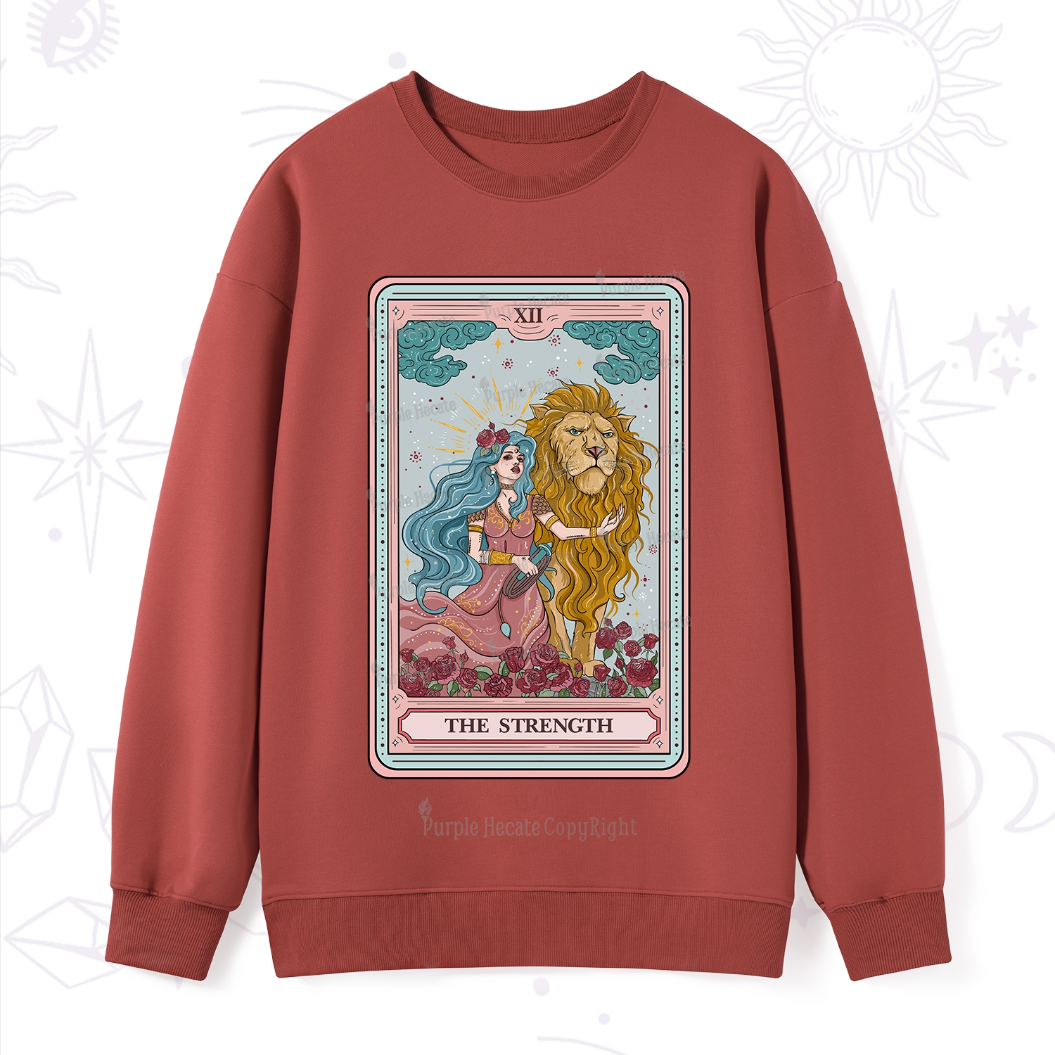 Purplehecate The Strength Tarot Sweatshirt