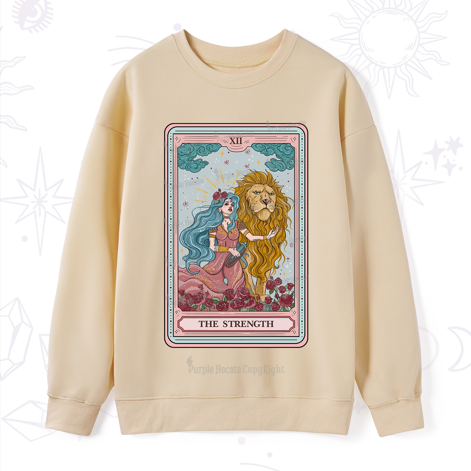 Purplehecate The Strength Tarot Sweatshirt
