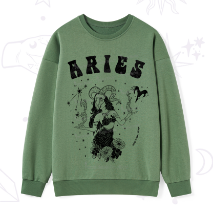 Purplehecate Aries Zodiac Glyphs Sweatshirt