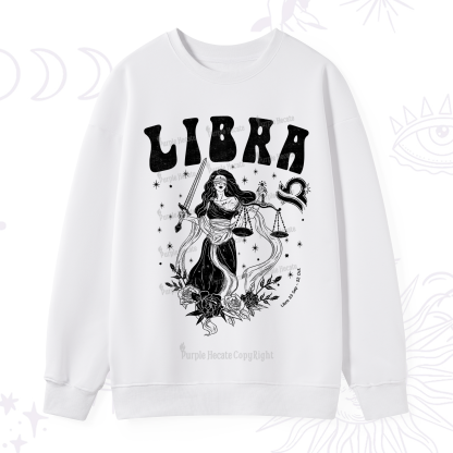 Purplehecate Libra Zodiac Glyphs Sweatshirt