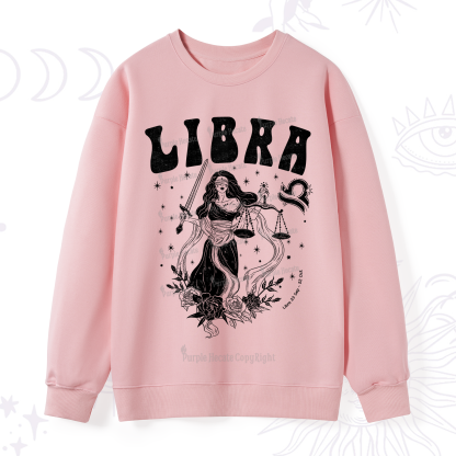 Purplehecate Libra Zodiac Glyphs Sweatshirt
