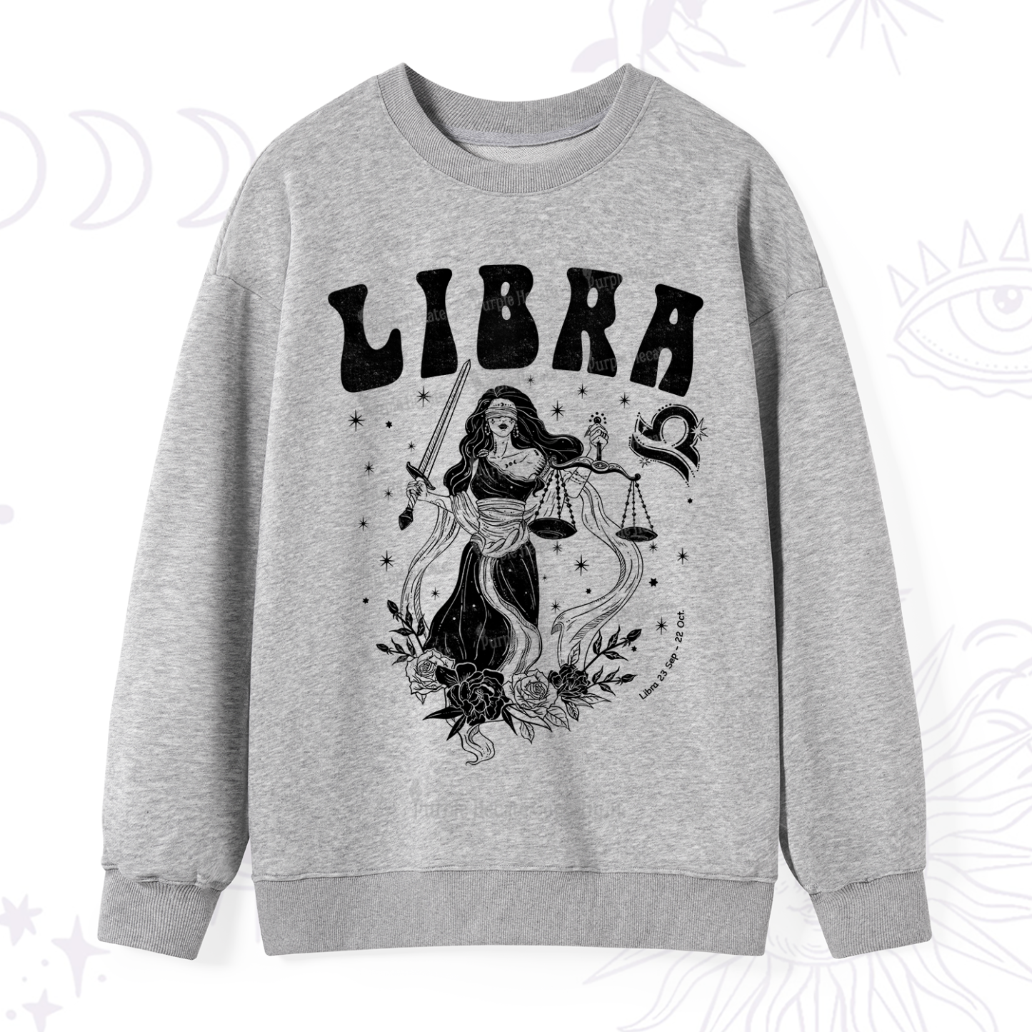 Purplehecate Libra Zodiac Glyphs Sweatshirt