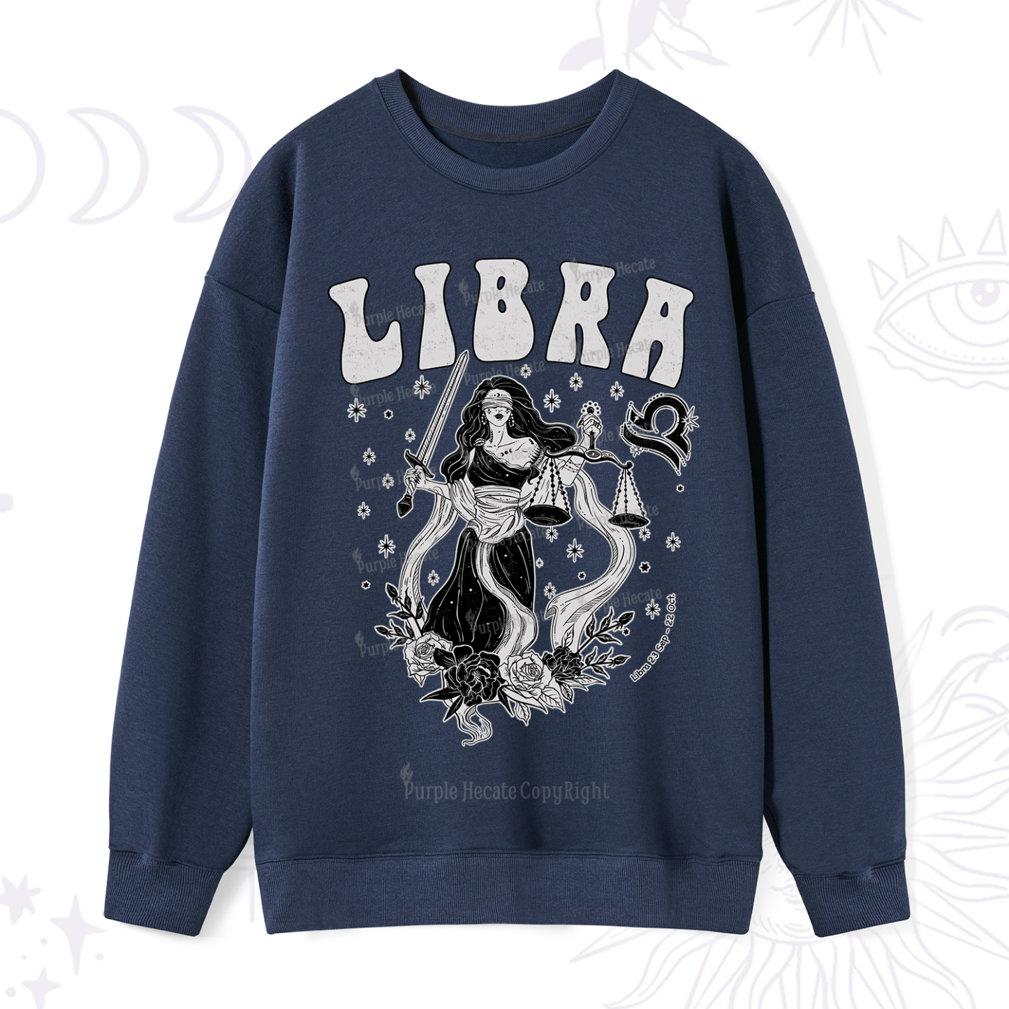 Purplehecate Libra Zodiac Glyphs Sweatshirt
