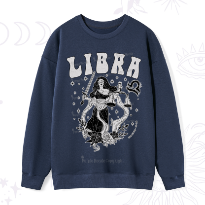 Purplehecate Libra Zodiac Glyphs Sweatshirt