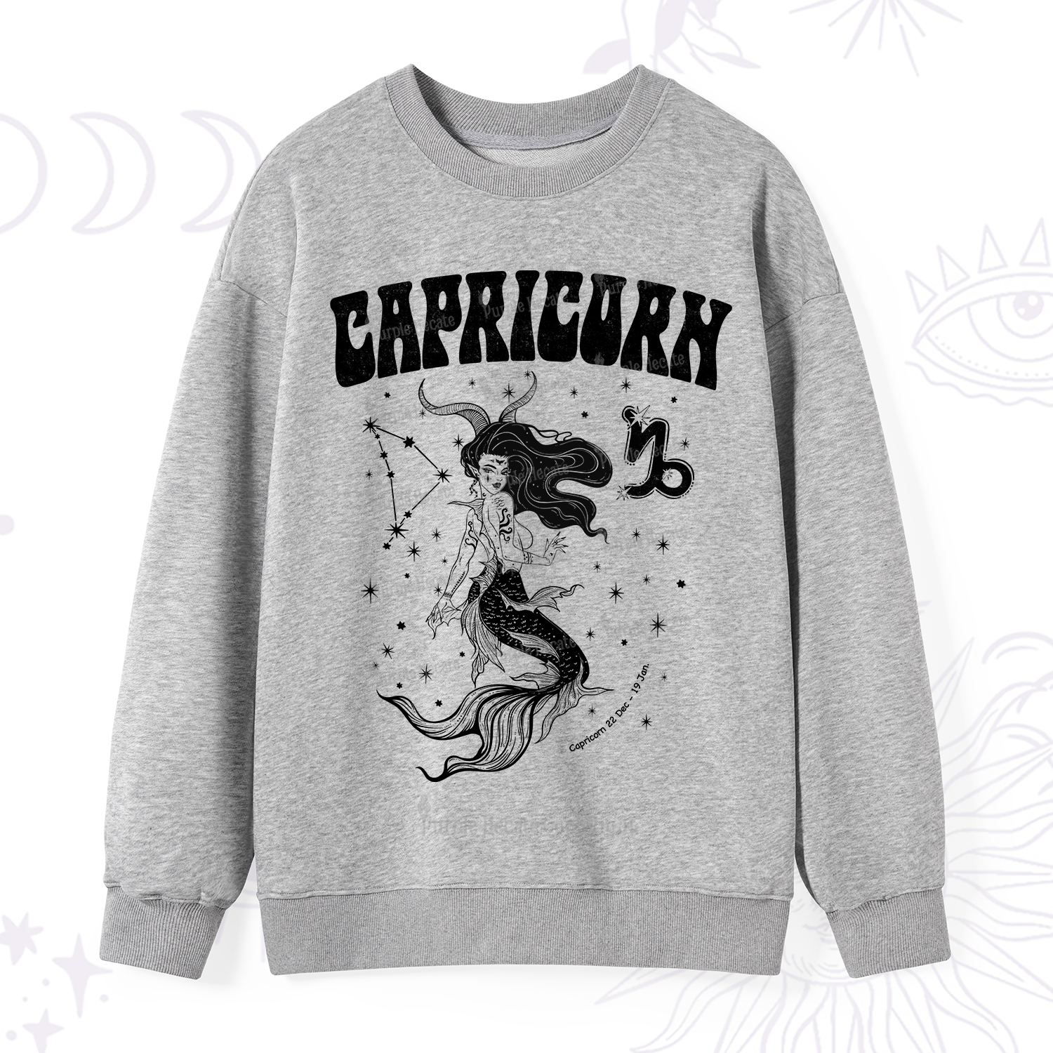 Purplehecate Capricorn Zodiac Glyphs Sweatshirt