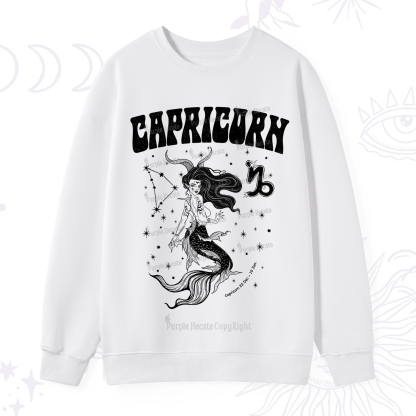 Purplehecate Capricorn Zodiac Glyphs Sweatshirt