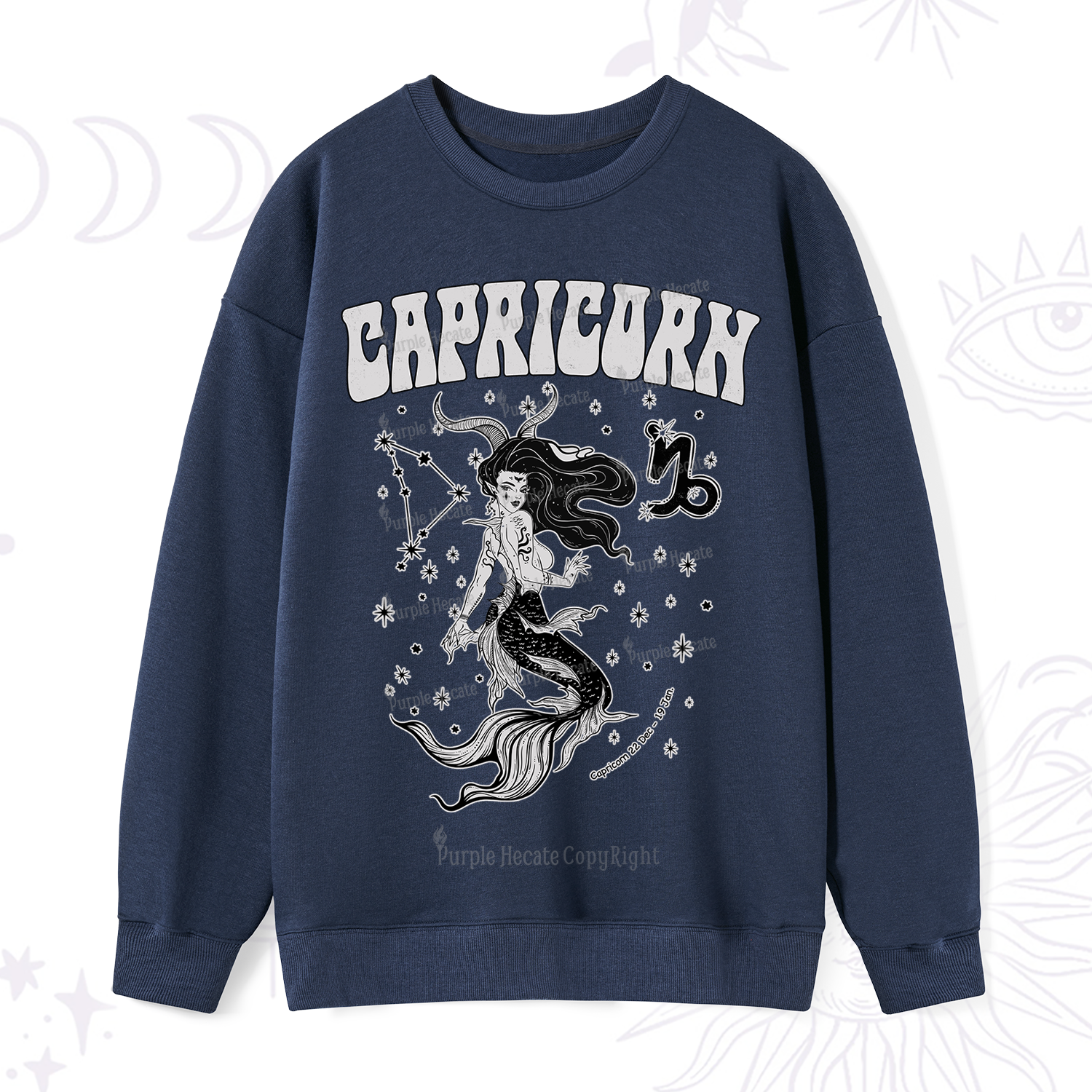 Purplehecate Capricorn Zodiac Glyphs Sweatshirt