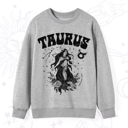 Purplehecate Taurus Zodiac Glyphs Sweatshirt
