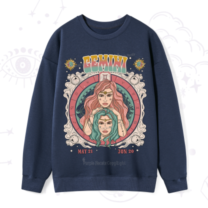 Purplehecate Gemini Cosmic Zodiac Sweatshirt