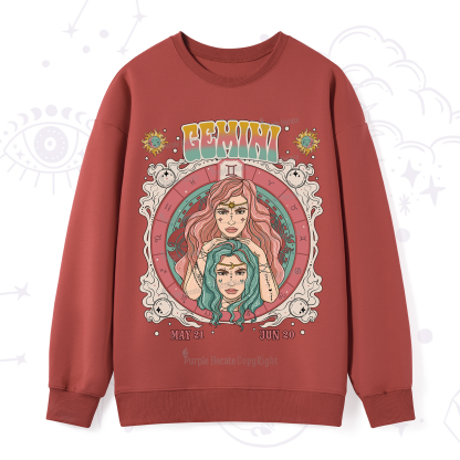 Purplehecate Gemini Cosmic Zodiac Sweatshirt