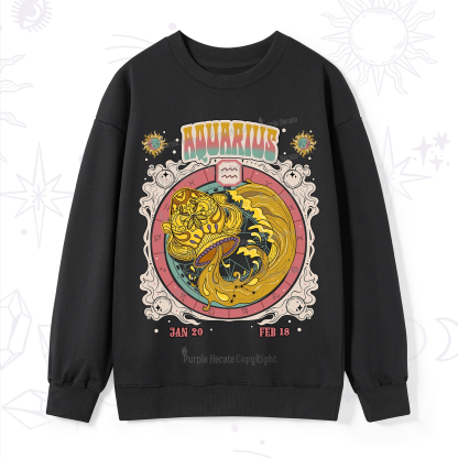 Purplehecate Aquarius Cosmic Zodiac Sweatshirt