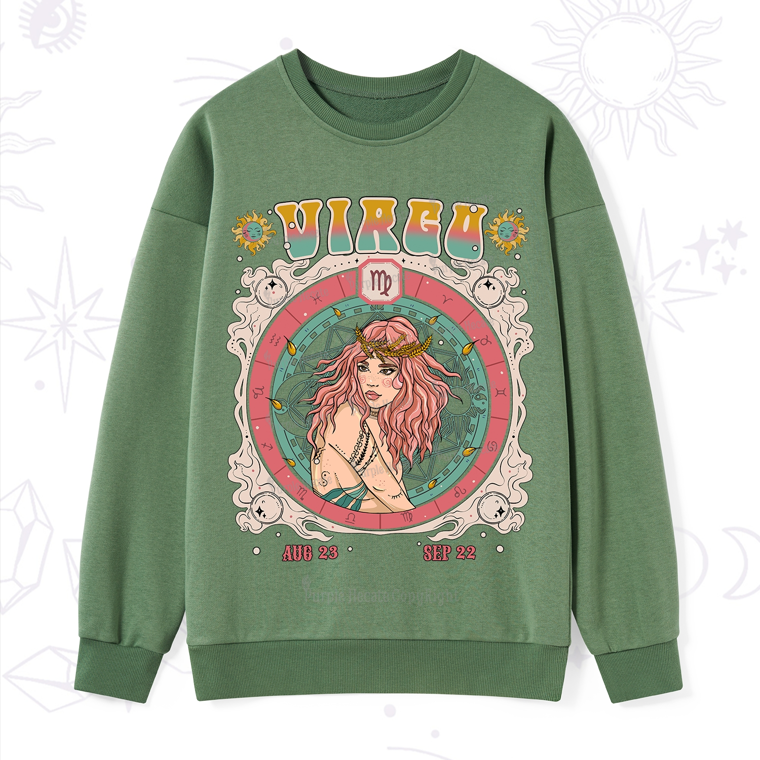 Purplehecate Virgo Cosmic Zodiac Sweatshirt