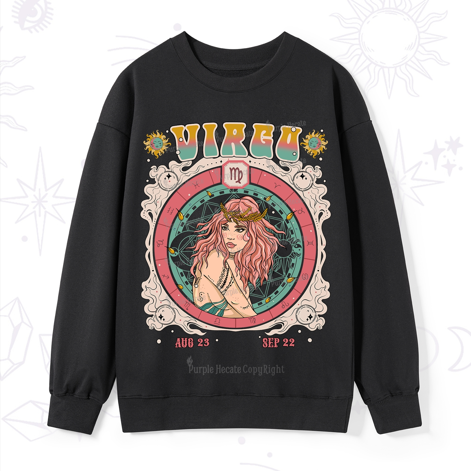 Purplehecate Virgo Cosmic Zodiac Sweatshirt