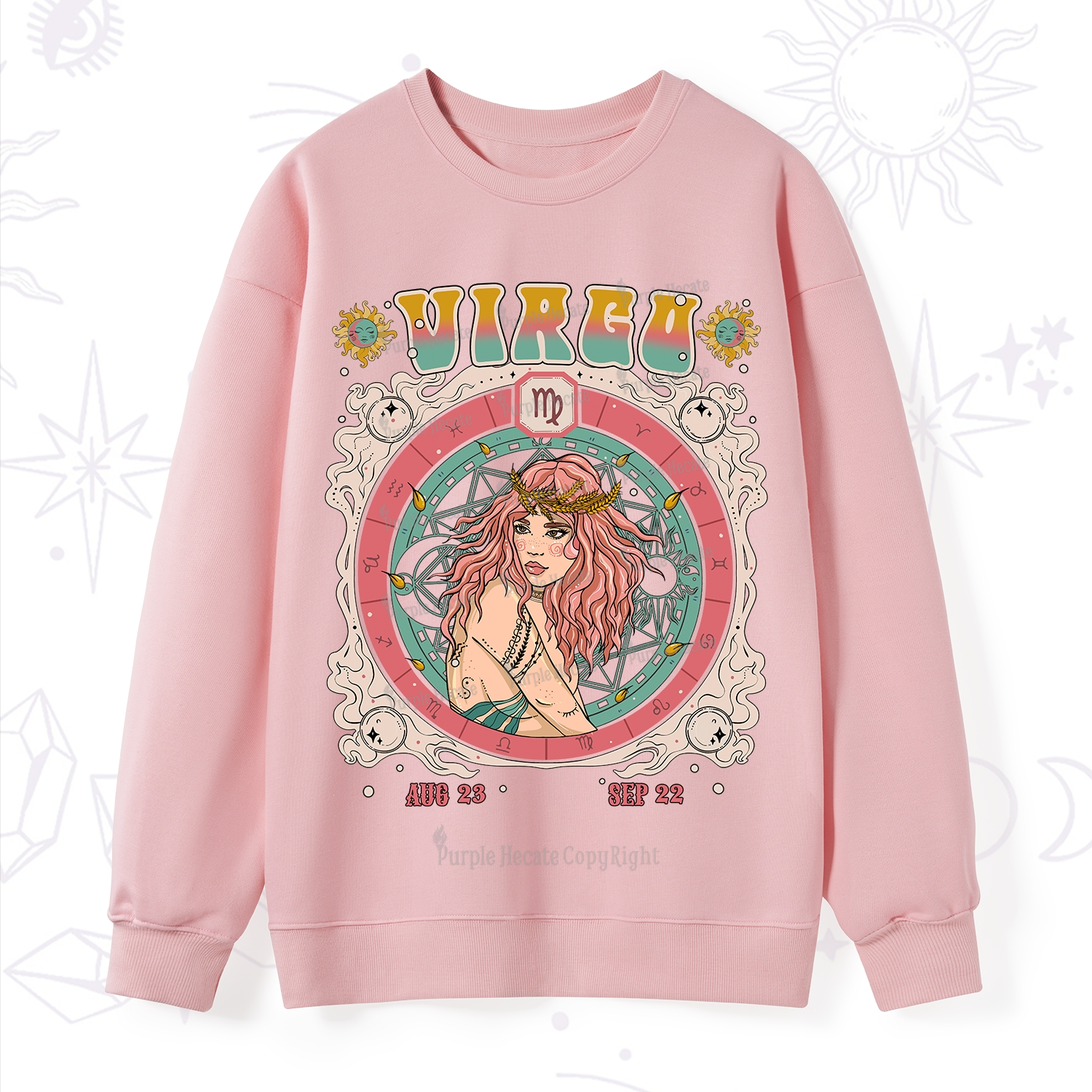 Purplehecate Virgo Cosmic Zodiac Sweatshirt