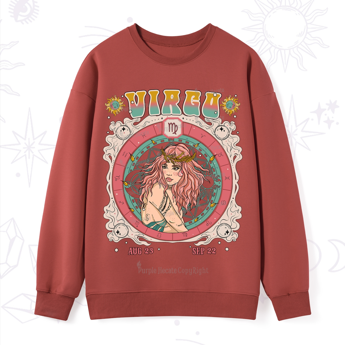 Purplehecate Virgo Cosmic Zodiac Sweatshirt