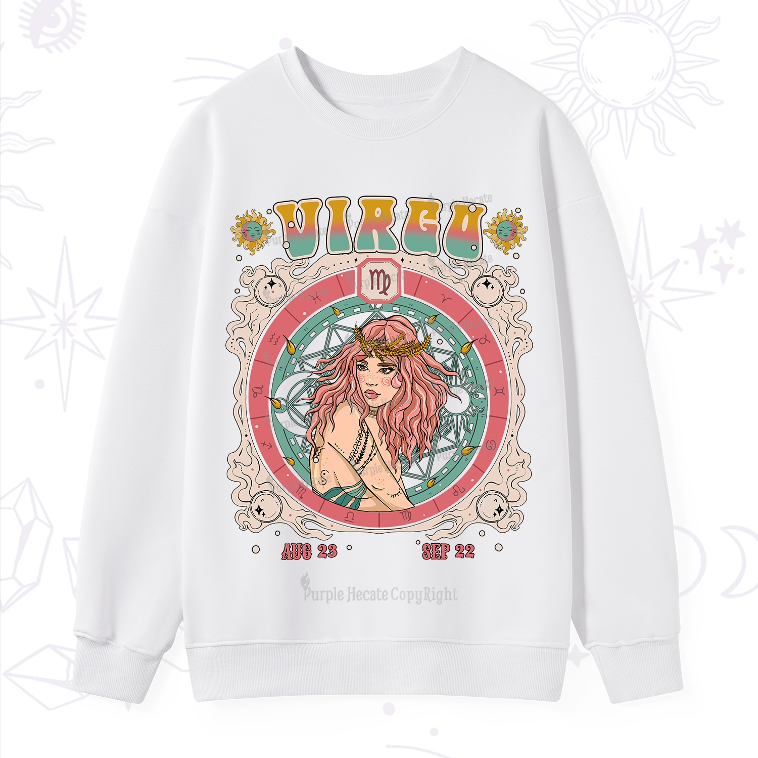 Purplehecate Virgo Cosmic Zodiac Sweatshirt