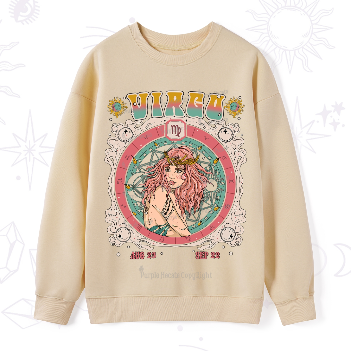 Purplehecate Virgo Cosmic Zodiac Sweatshirt