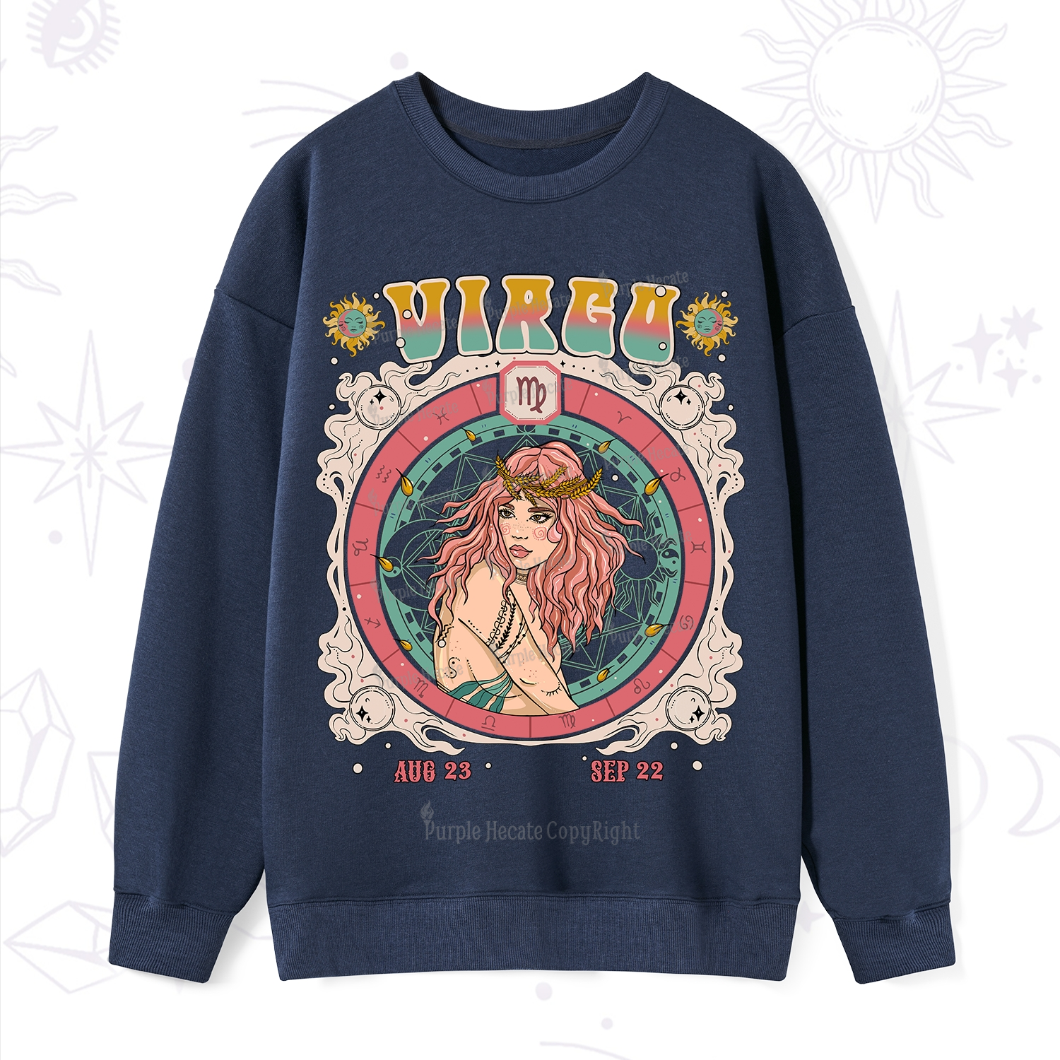 Purplehecate Virgo Cosmic Zodiac Sweatshirt