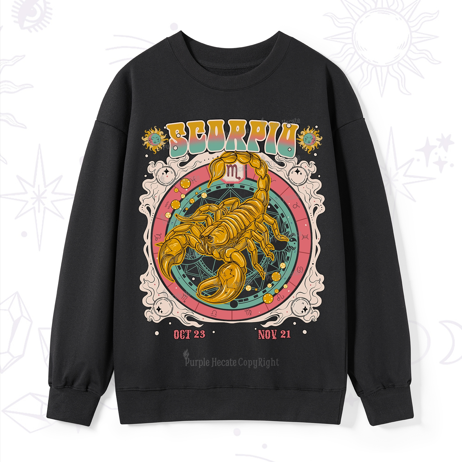 Purplehecate Scorpio Cosmic Zodiac Sweatshirt