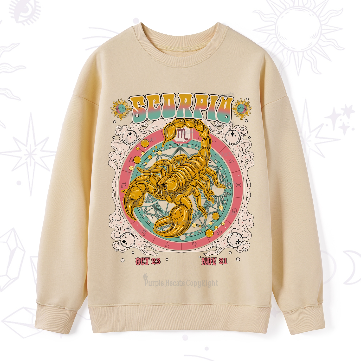 Purplehecate Scorpio Cosmic Zodiac Sweatshirt