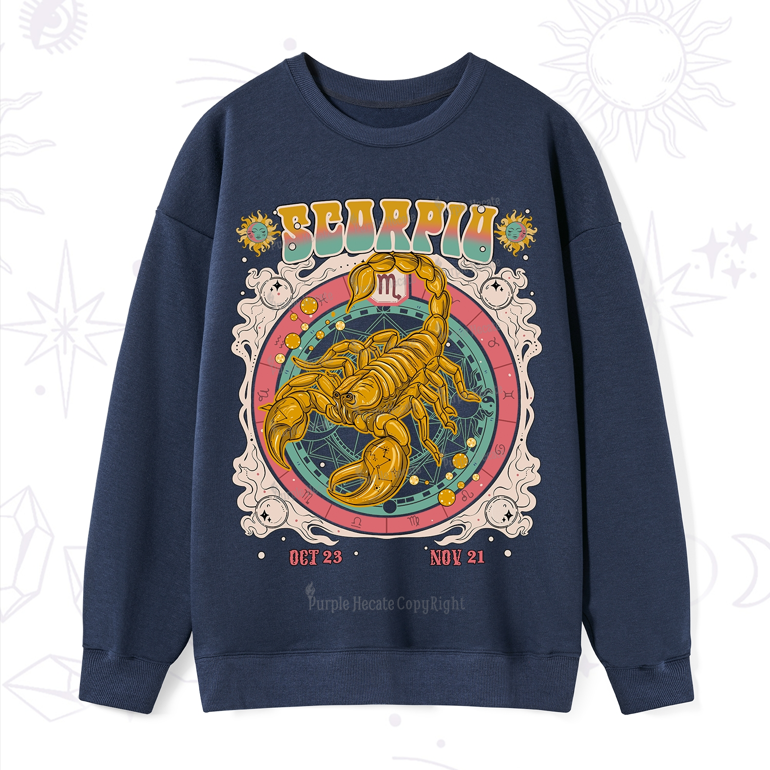 Purplehecate Scorpio Cosmic Zodiac Sweatshirt