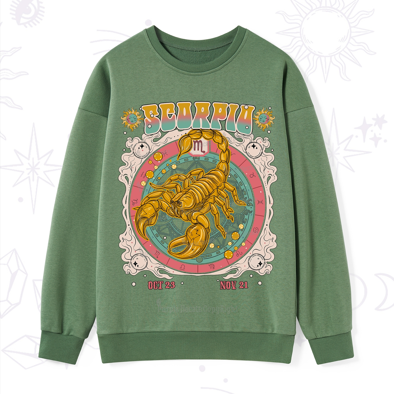 Purplehecate Scorpio Cosmic Zodiac Sweatshirt