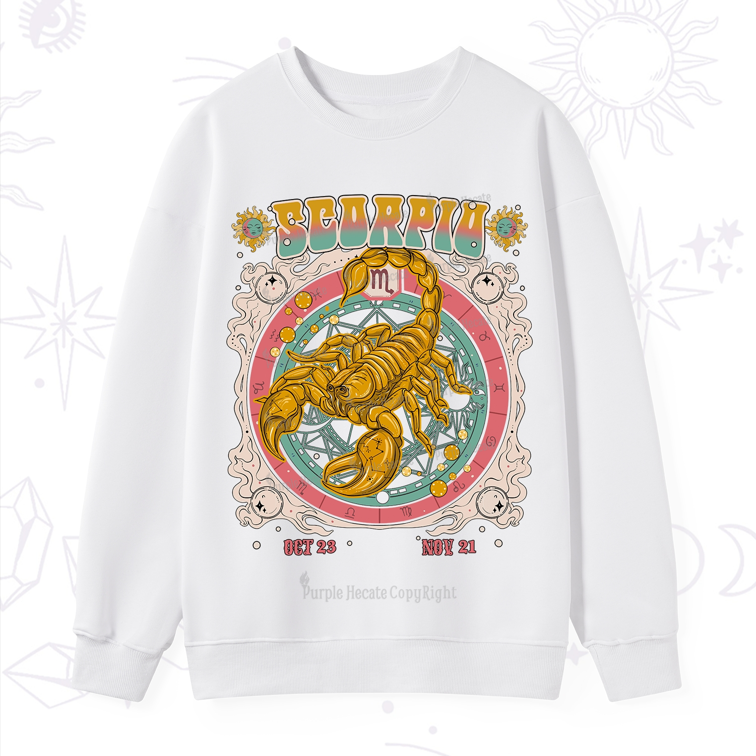 Purplehecate Scorpio Cosmic Zodiac Sweatshirt