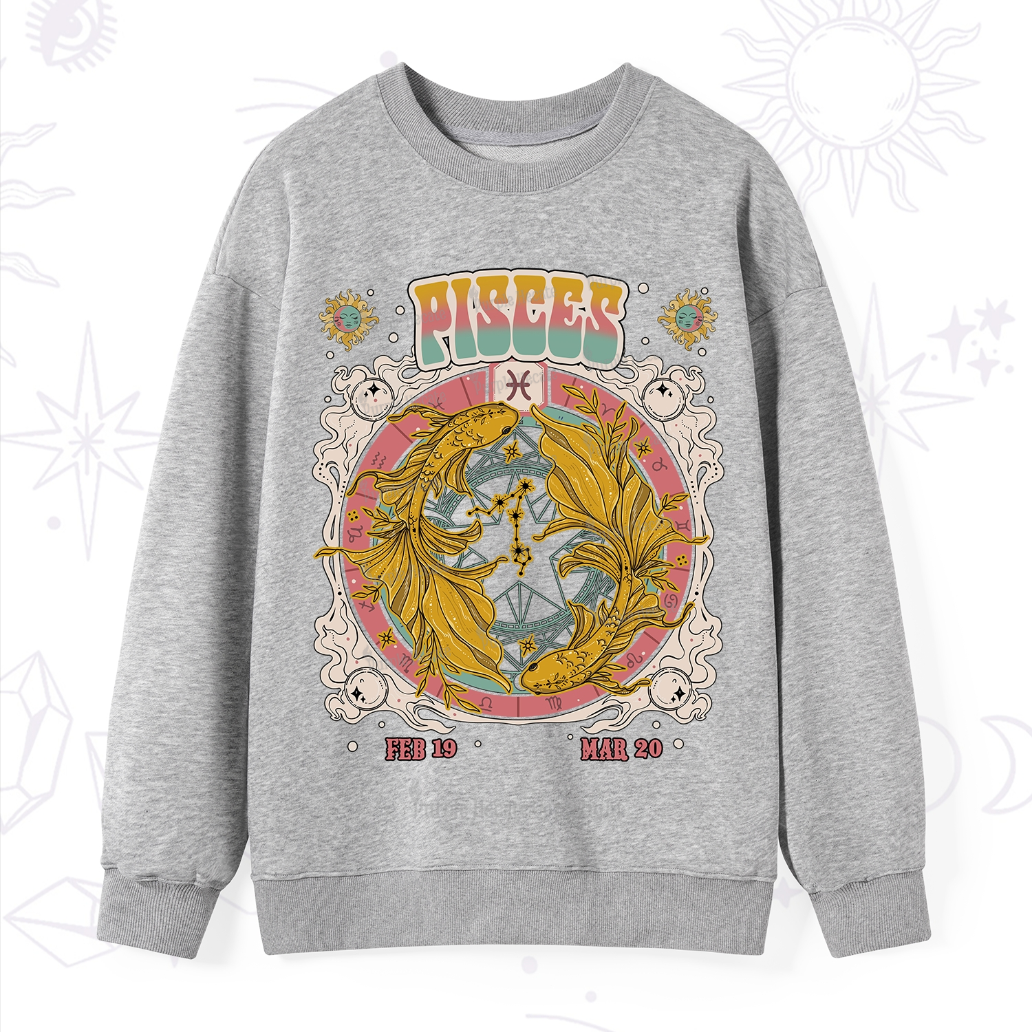 Purplehecate Pisces Cosmic Zodiac Sweatshirt