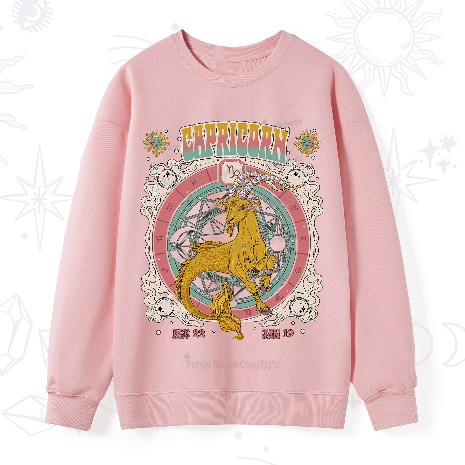 Purplehecate Capricorn Cosmic Zodiac Sweatshirt
