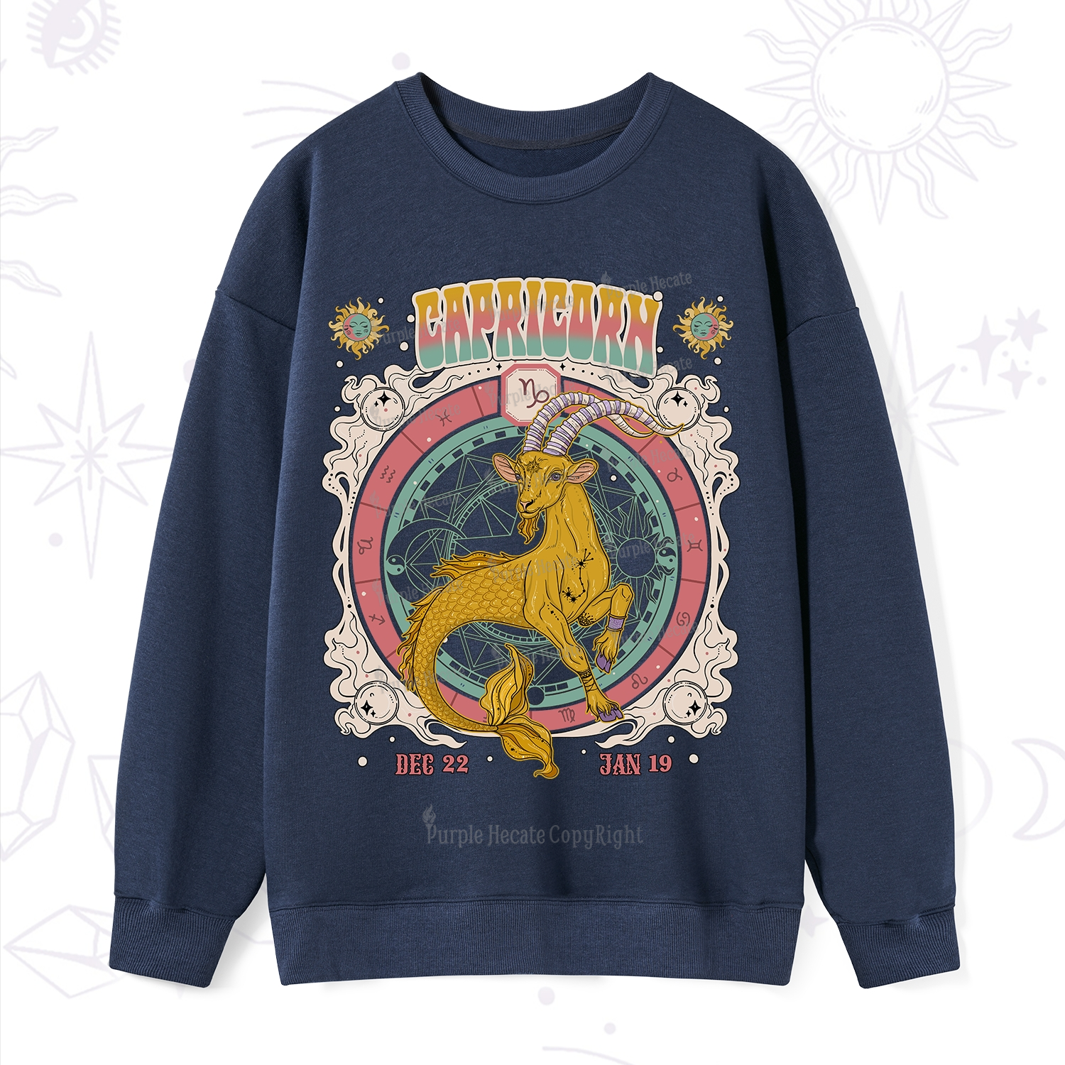 Purplehecate Capricorn Cosmic Zodiac Sweatshirt