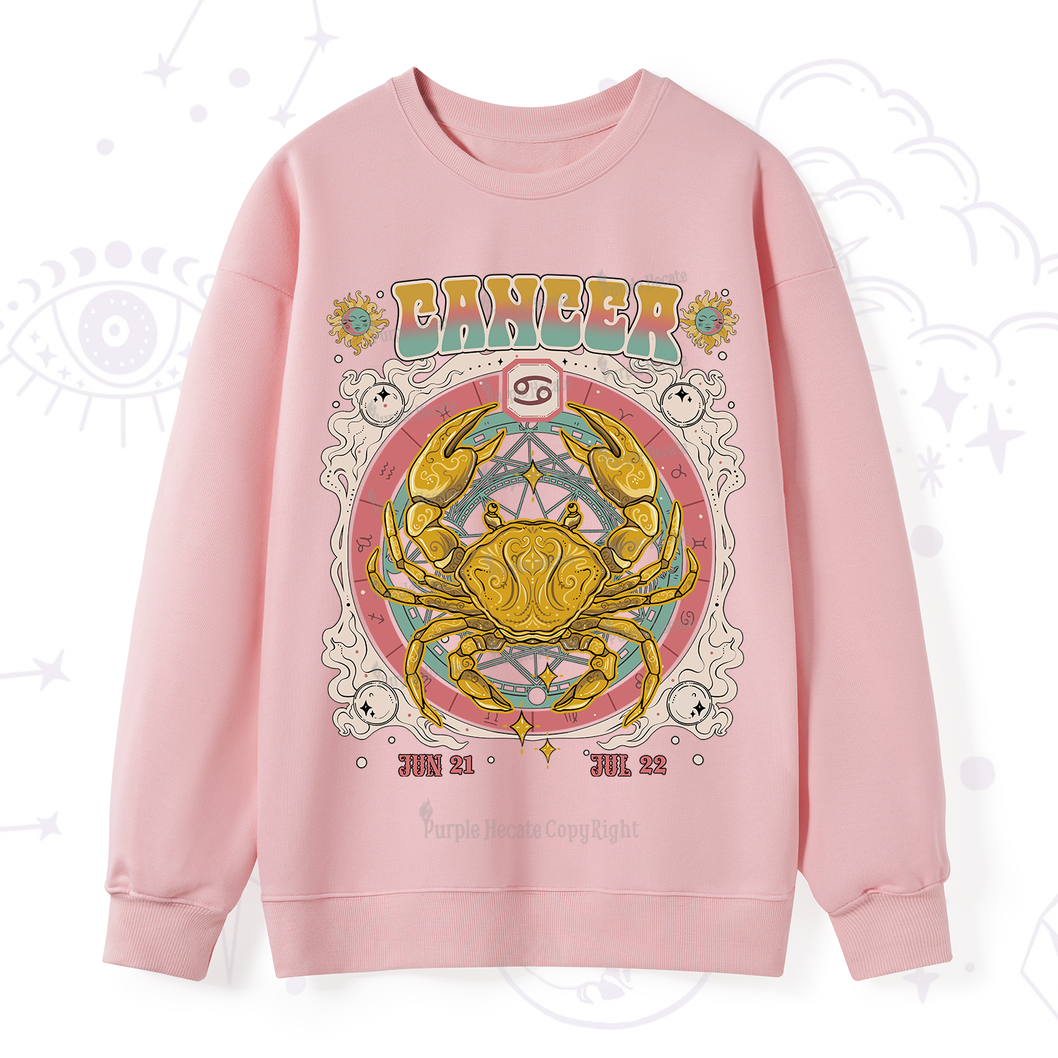 Purplehecate Cancer Cosmic Zodiac Sweatshirt