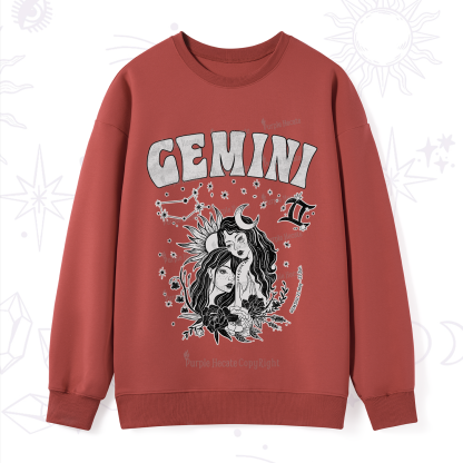Purplehecate Gemini Zodiac Glyphs  Sweatshirt