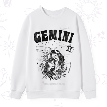 Purplehecate Gemini Zodiac Glyphs  Sweatshirt