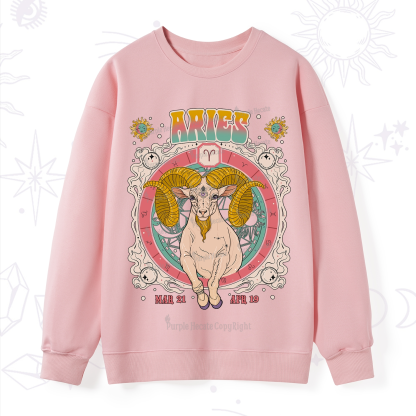 Purplehecate Aries Cosmic Zodiac Sweatshirt