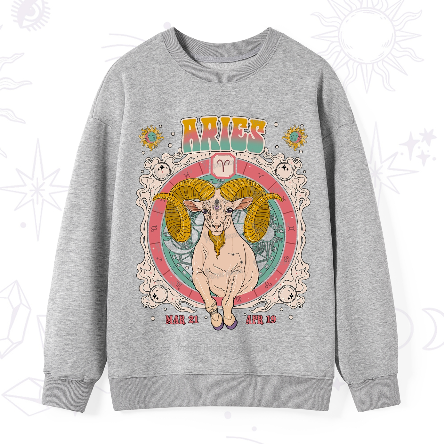 Purplehecate Aries Cosmic Zodiac Sweatshirt
