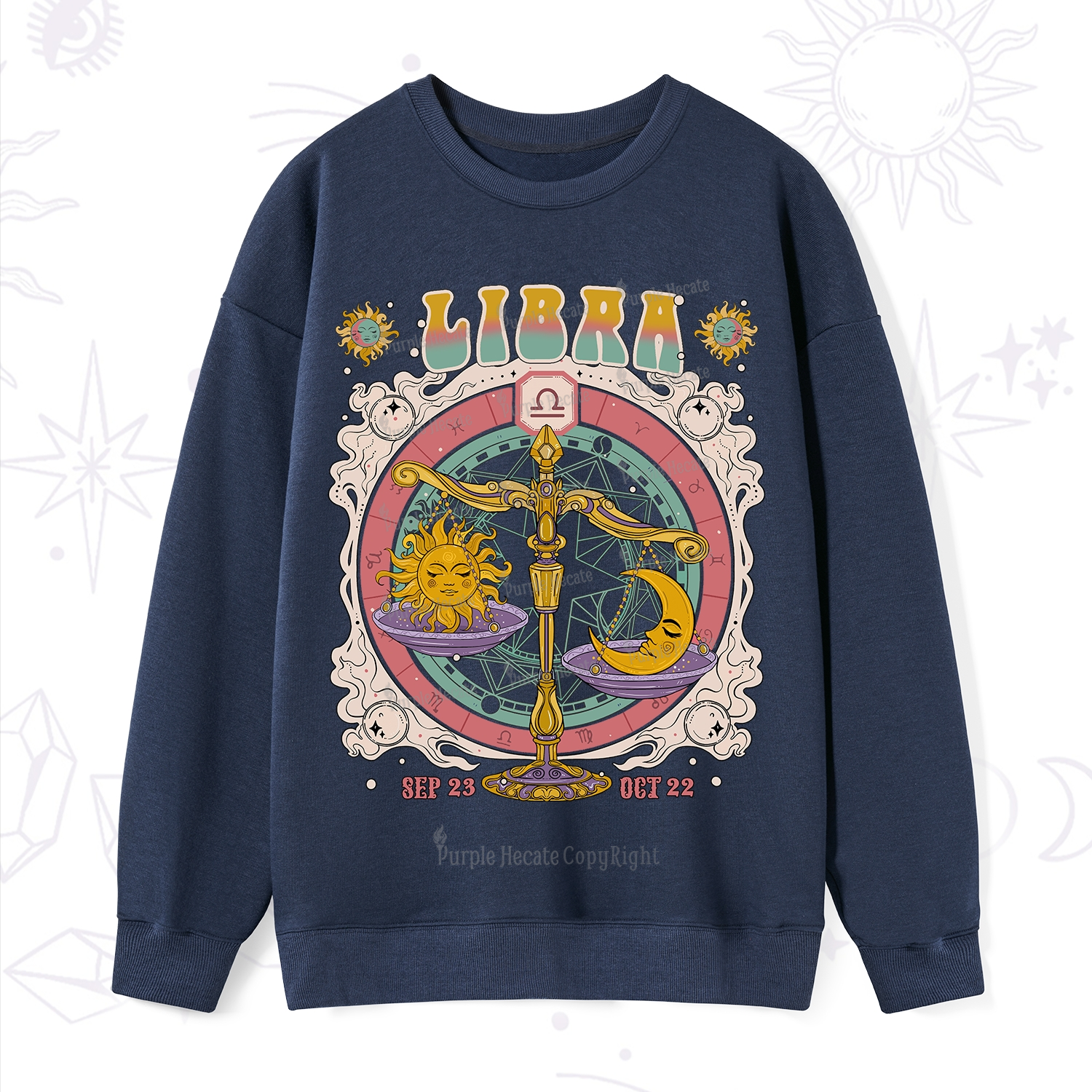 Purplehecate Libra Cosmic Zodiac Sweatshirt