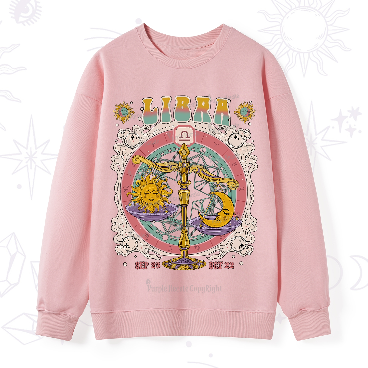 Purplehecate Libra Cosmic Zodiac Sweatshirt