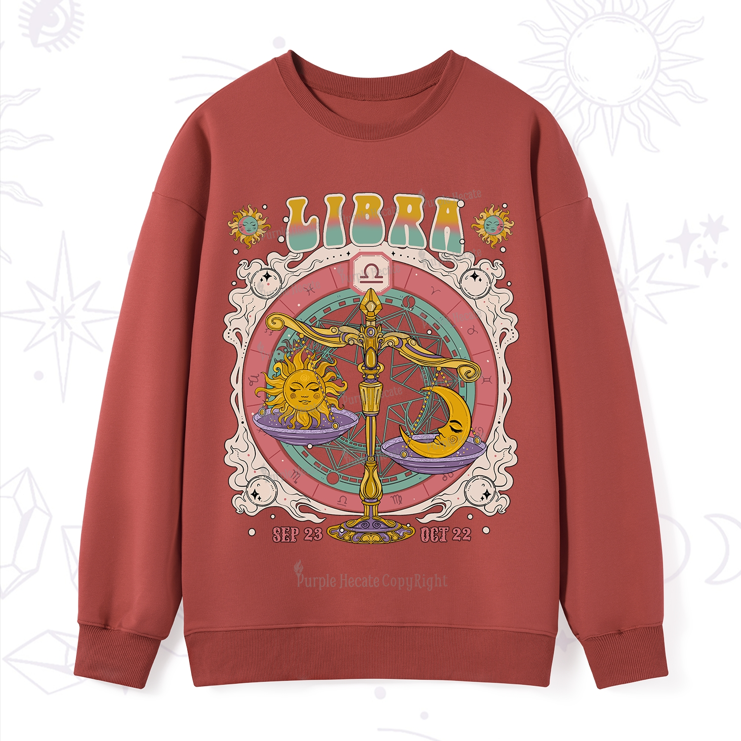 Purplehecate Libra Cosmic Zodiac Sweatshirt