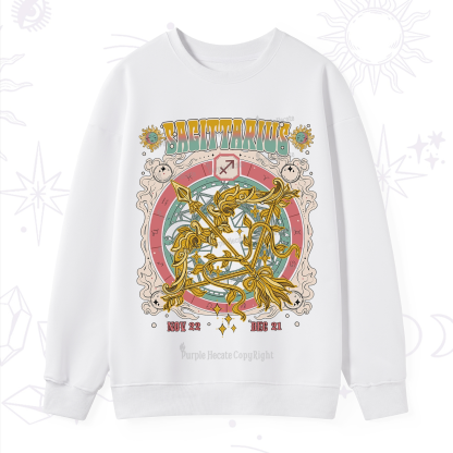Purplehecate Sagittarius Cosmic Zodiac Sweatshirt