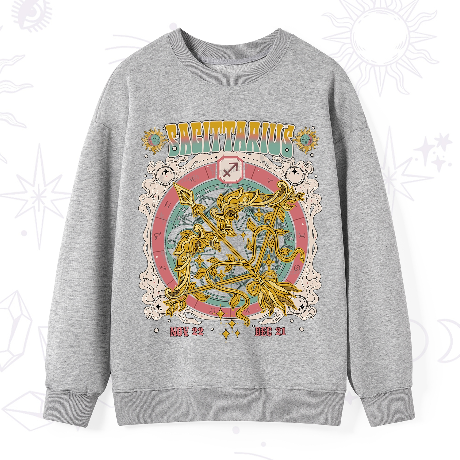 Purplehecate Sagittarius Cosmic Zodiac Sweatshirt