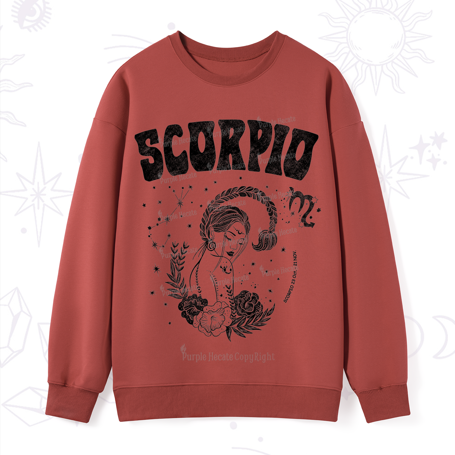 Purplehecate Scorpio Zodiac Glyphs  Sweatshirt