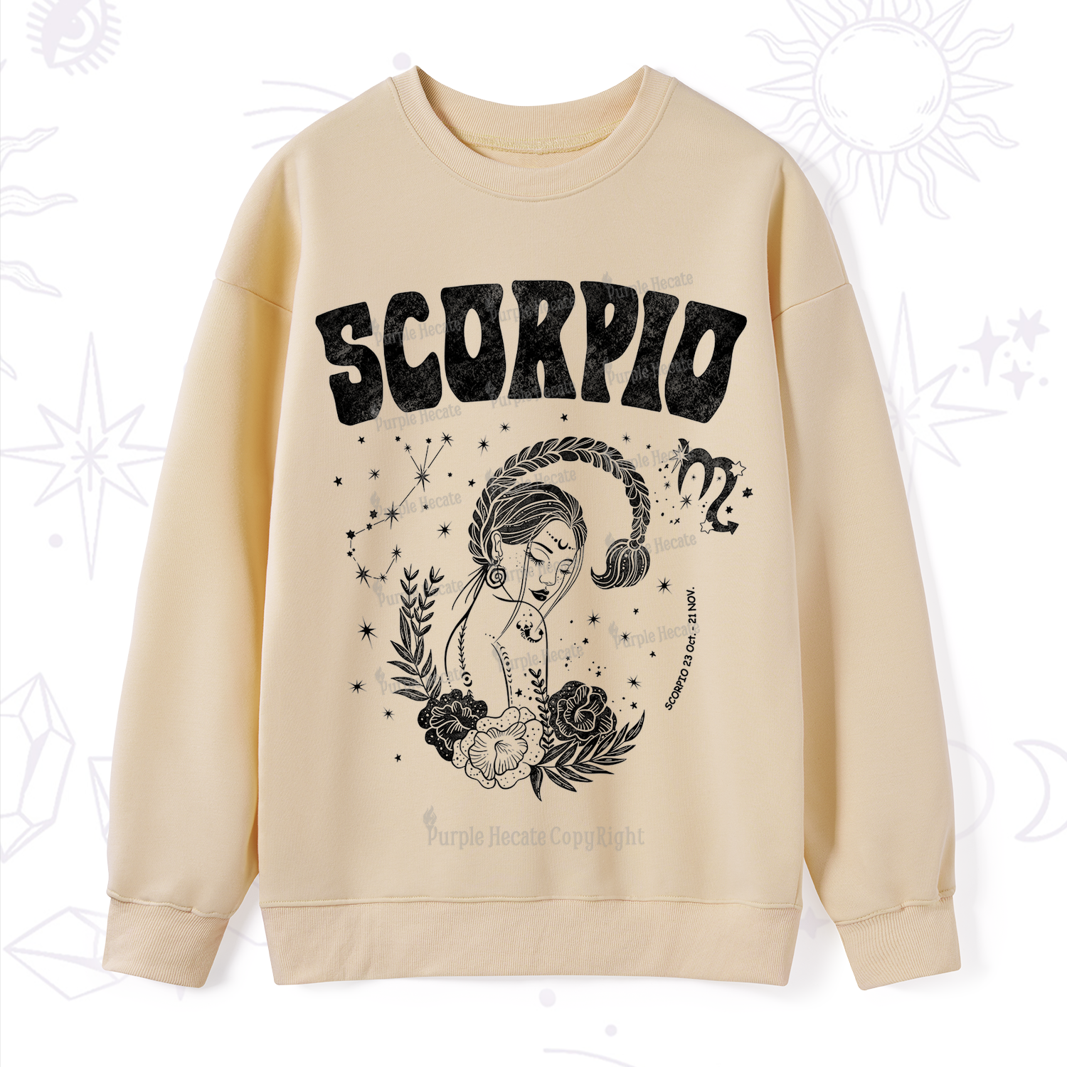 Purplehecate Scorpio Zodiac Glyphs  Sweatshirt