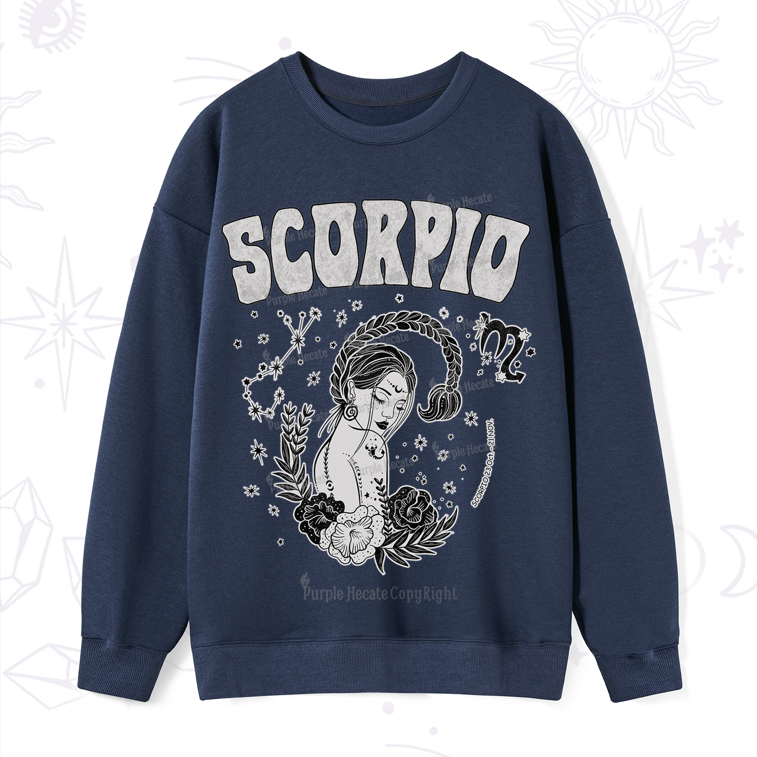 Purplehecate Scorpio Zodiac Glyphs  Sweatshirt