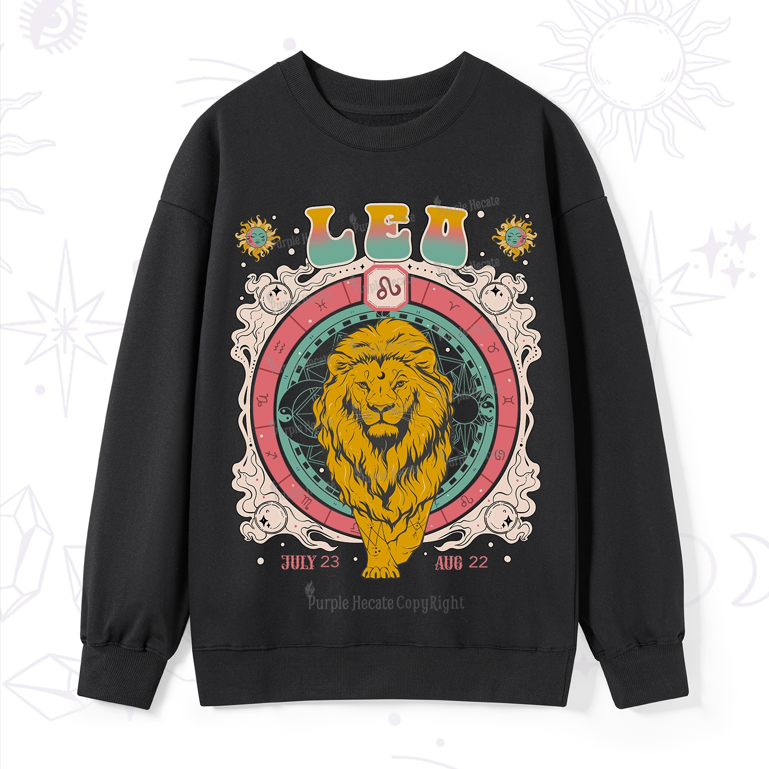 Purplehecate Leo Cosmic Zodiac Sweatshirt