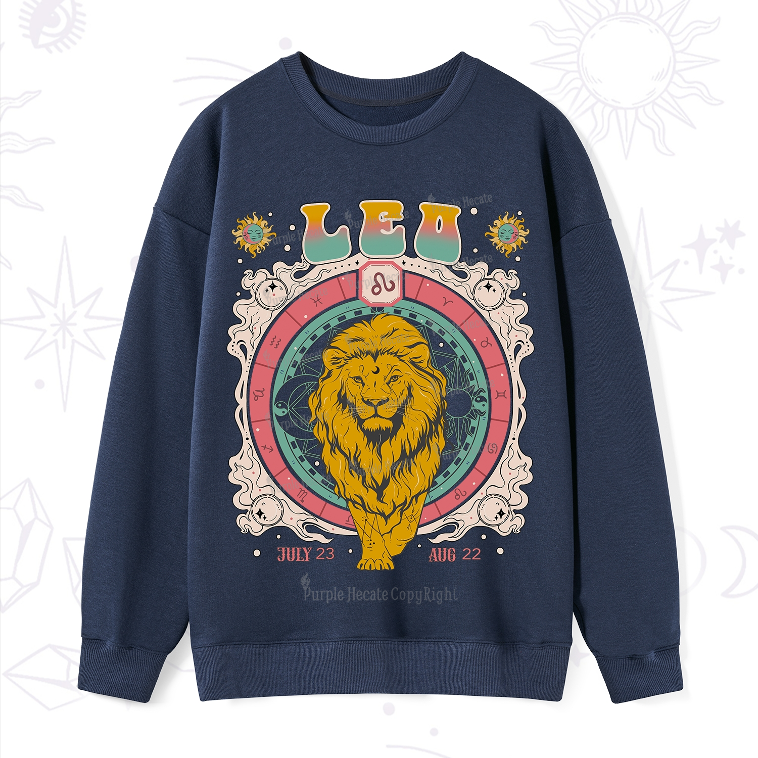 Purplehecate Leo Cosmic Zodiac Sweatshirt