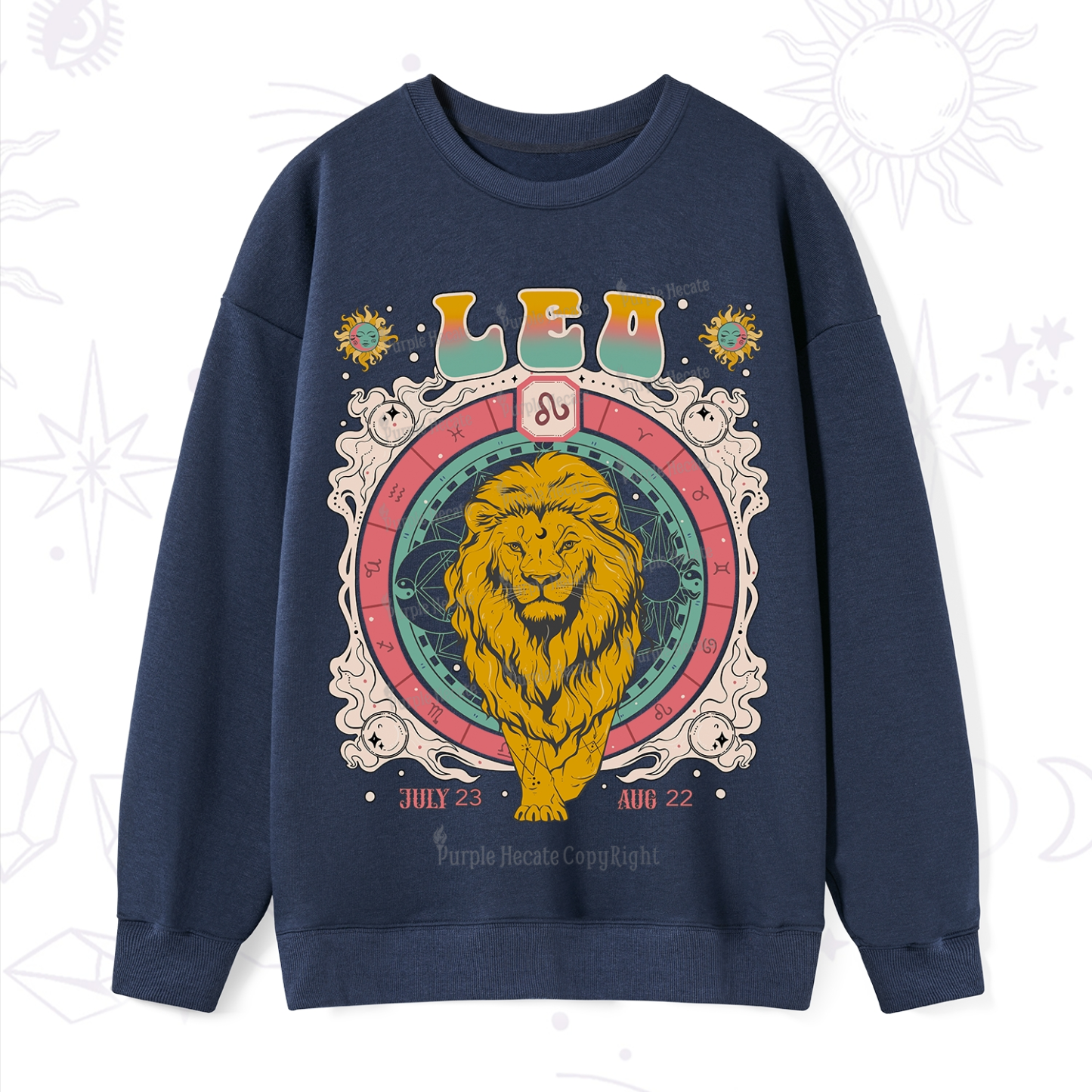 Purplehecate Leo Cosmic Zodiac Sweatshirt