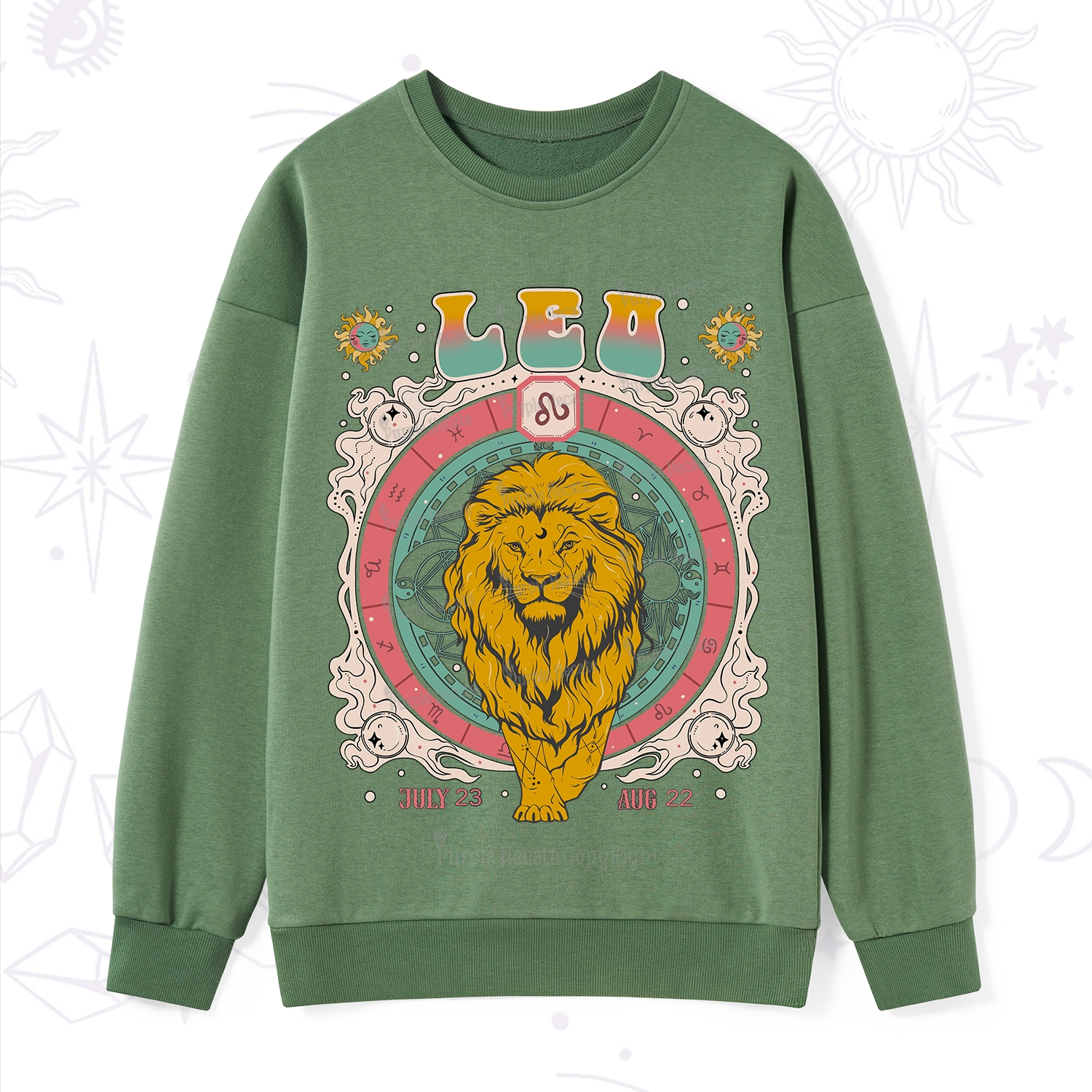 Purplehecate Leo Cosmic Zodiac Sweatshirt
