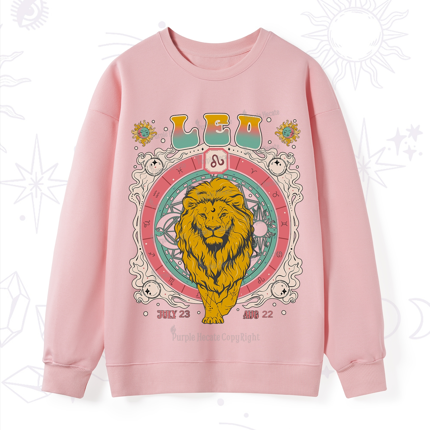 Purplehecate Leo Cosmic Zodiac Sweatshirt