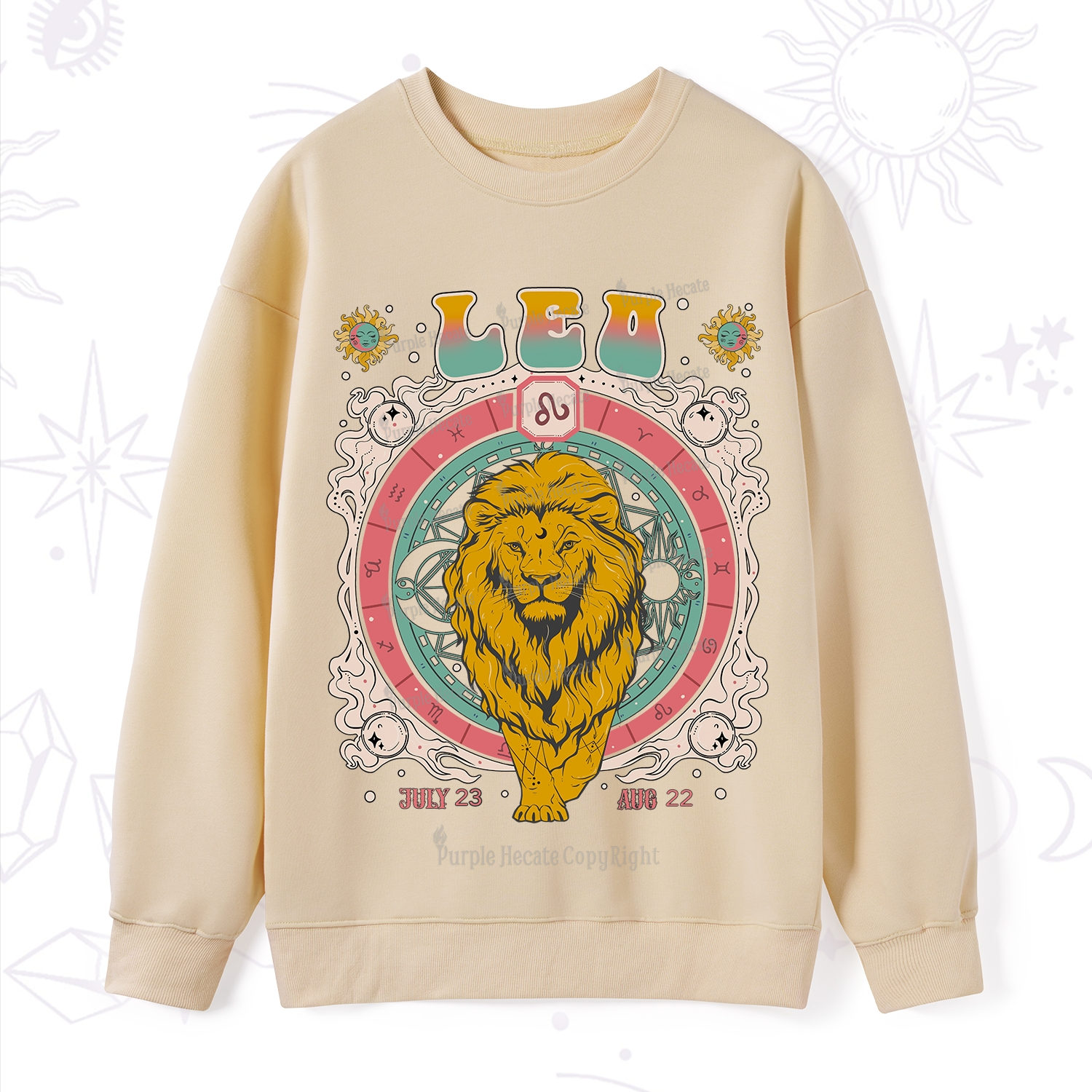 Purplehecate Leo Cosmic Zodiac Sweatshirt